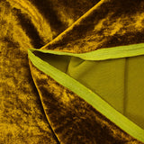 Golden silk velvet and viscose