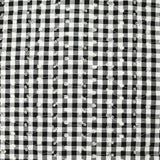Cotton Vichy embroidered Flore black
