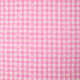 Cotton Vichy embroidered Pink Flora