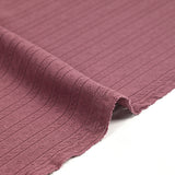 Jersey pointelle 100% coton prune