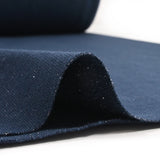 Bord-côte lurex argent tubulaire bleu foncé vendu au mètre