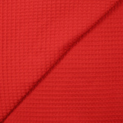 Coton 100% nid d'abeille rouge
