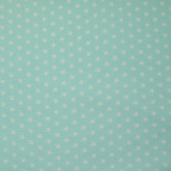 Coton imprimé étoile 1cm aqua