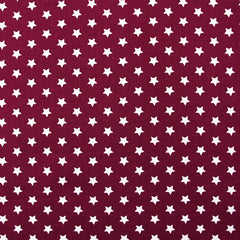 Coton imprimé étoile 1cm lie de vin