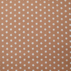 Coton imprimé étoile 1cm marron glacé