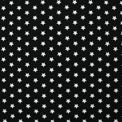 Coton imprimé étoile 1cm noir