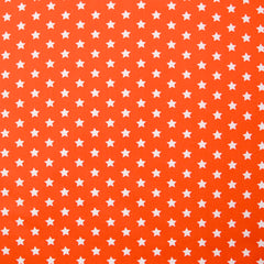 Coton imprimé étoile 1cm orange