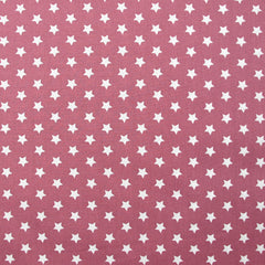 Coton imprimé étoile 1cm vieux rose