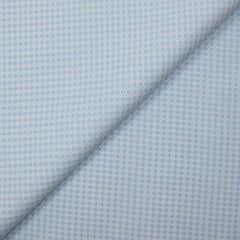 Coton imprimé minis pois ciel fond blanc