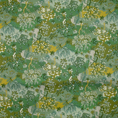 Coton liberty ® Little Landscape fond vert au mètre