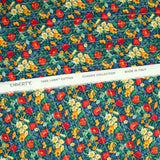 Cotton Liberty ® striped metal Florence Mustard per meter