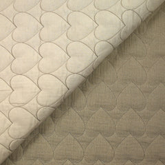 Coton matelassé envers double gaze cœur grège