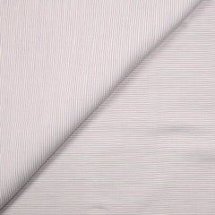 Coton tissé-teint rayé parme fond blanc