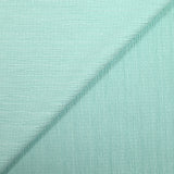 Crépon de polyester effet seersucker vert d'eau