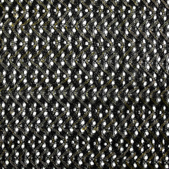 Dentelle polyester ajourée vagues lurex doré et noir