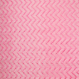 Dentelle polyester chevron blanc fond rose