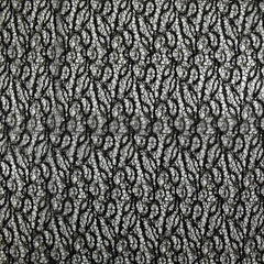 Dentelle polyester fantaisie dorée brodée lurex noir