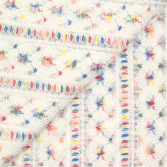 Fine polyester lace Samia harlequin and white