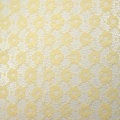 Dentelle polyester Flora jaune beurre