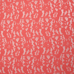Dentelle polyester Paola corail