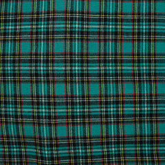 Étamine de 100% laine tartan fond vert