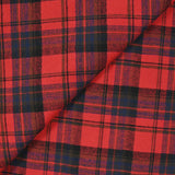 Flanelle de coton à carreaux Arthur rouge