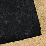 Jacquard soie et polyester rose en tourbillon noir