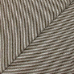 Jersey de coton tissé-teint rayé marron et gris clair