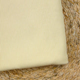 Jersey de viscose côtelé bord-côte crème