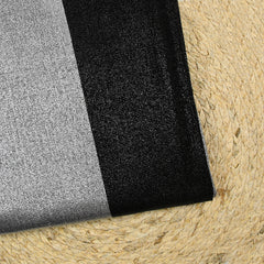 Jersey lamé argent rayure noire
