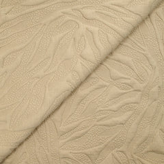 Jersey matelassé fissures fond beige