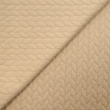 Jersey matelassé tresses fond beige