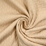 Matelassé jersey braids beige background