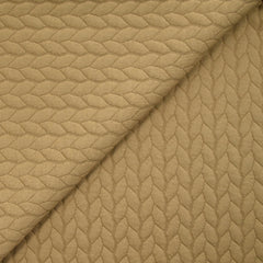 Jersey matelassé tresses fond camel
