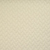 Matelassé jersey braids ecru background