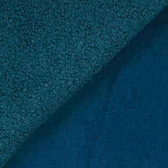 Lainage bouclette envers polaire bleu canard