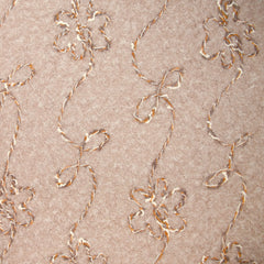 Lainage bouclette Sarah fleurs fond sable rosé