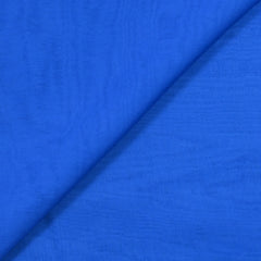 Mousseline de 100% soie bleu roi