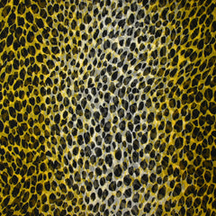 Mousseline crinkle 100% soie imprimée sauvage fond jaune et blanc