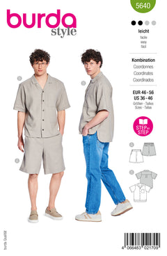 Patron Burda n°5640 : Chemise et short