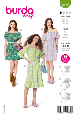 Patron Burda n°5728 : Robe