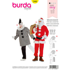 Patron n°: 2466 Déguisement Père Noël et Pierrot