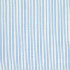 Piqué de coton imprimé rayé bleu fond blanc