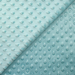 Polaire minky relief bleu givré