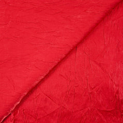 Polyester froissé Romane rouge feu