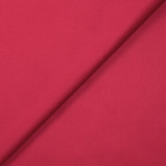 Popeline de coton satinée rouge framboise
