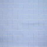 Popeline polycoton jacquard à carreaux ciel