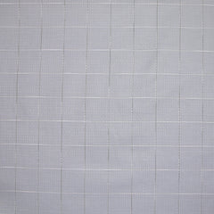 Popeline polycoton jacquard à carreaux gris