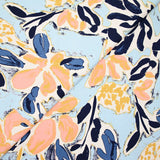 Satin de coton élasthanne Yuma bleu ciel