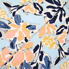 Satin de coton élasthanne Yuma bleu ciel